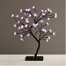 TREE WITH FLOWERS OF SILICONE 36LED ΛΑΜΠΑΚΙΑ ΜΕ ΑΝΤΑΠΤΟΡΑ ΜΩΒ IP20 45cm ΣΥΝ 3m | Aca | X1036841